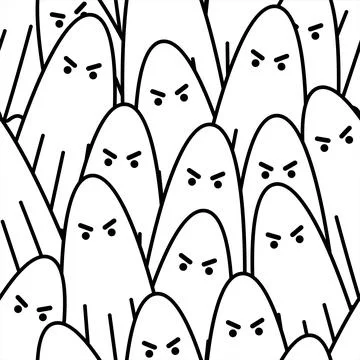 Ghost Pattern seamless. spook Background. halloween texture Stock Illustration