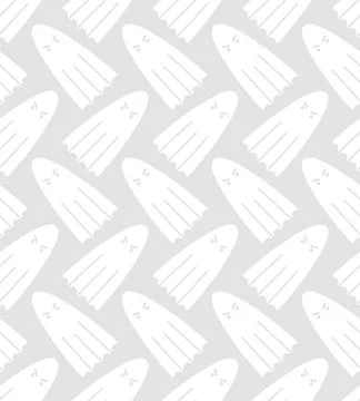 Ghost Pattern seamless. spook Background. halloween texture 库存插图