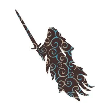 Ghost pattern silhouette scary monster fantasy Stockillustratie