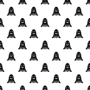 Ghost pattern, simple style Stock Illustration