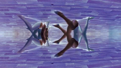 Ghost People In Performing Dance Arts On The Front Viewing Video stock 90458355