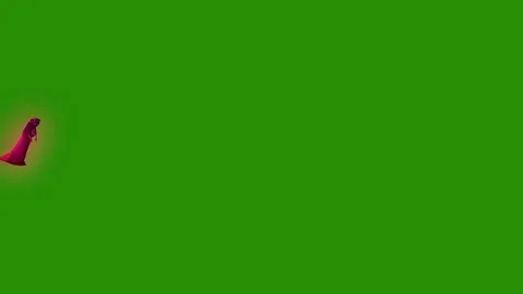 Ghost Phantom Entity Witch Flies Side Green Screen 3D Rendering Animation Stock Footage