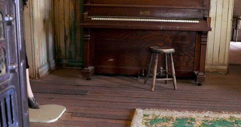 Ghost Piano Stock Footage 123612505