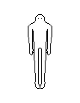 Ghost Pixel art. 8 bit human phantom. pixelated Spook Vector illustration Stock Illustration