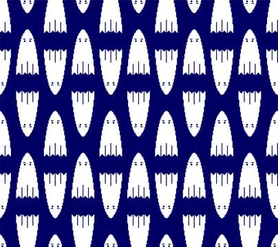 Ghost Pixel art Pattern seamless. 8 bit spook Background. pixelated Vector te Stock Illustration