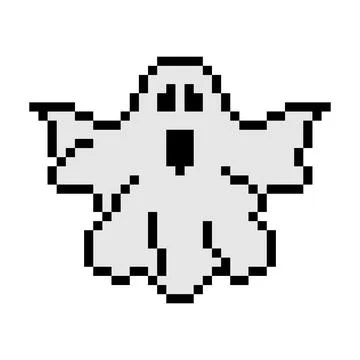 Ghost pixels for game assets. Illustrazione stock