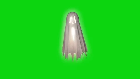 Ghost Poltergeist Spectre Apparition Green Screen 3D Rendering Animation Stock Footage 80638480