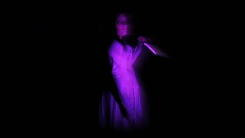 Ghost Projection with  Knife Video stock 156074105