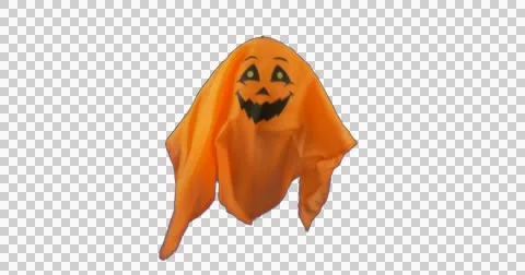 Ghost punpkin with alpha channel Stock Footage 56019780