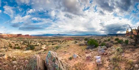 Ghost Ranch Panorama Stock Photos