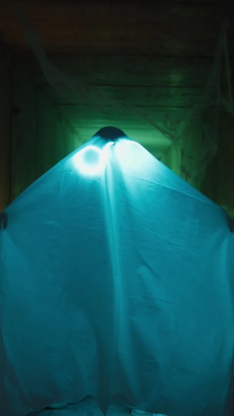 Ghost Rising In The Night Stock Footage 287587528