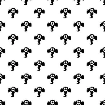 Ghost scaring icon, simple black style Stock Illustration
