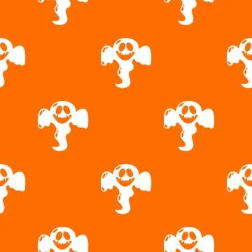 Ghost scaring pattern orange 스톡 일러스트