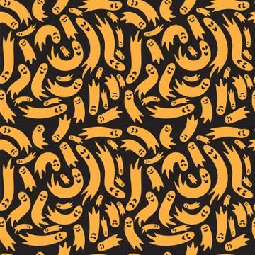 Ghost seamless pattern Illustrazione stock