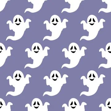 Ghost seamless pattern Stock Illustration