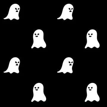Ghost seamless pattern vector halloween spooky repeat wallpaper scarf isolat Stockillustratie