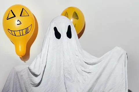 Ghost from a sheet Stock Photos