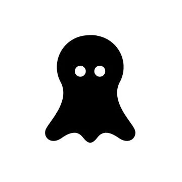 Ghost silhouette. Soul icon. Vector. Stock-Illustration