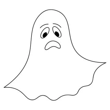 Ghost. Sketch. Vector illustration. Illustrazione stock