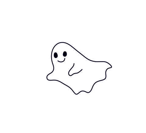 Ghost smiling Stock Illustration