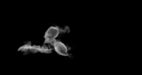 Ghost of Smoke Background Black Stock Footage 108986274
