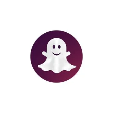 Ghost, spook flat icon. Vector on isolated white background. Eps 10. Stock Illustration