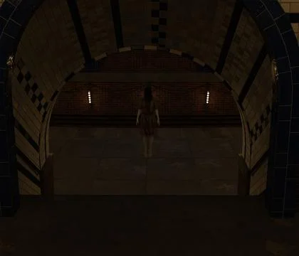 Ghost in Subway Stock Illustration