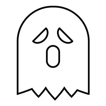 Ghost thin line icon. Phantom vector illustration isolated on white. Wraith Stock Illustration