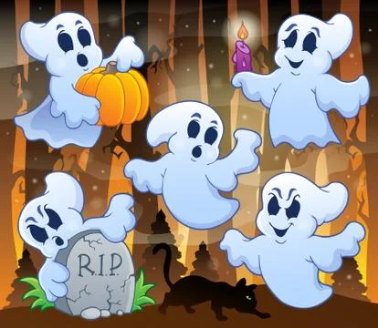 Ghost topic image - illustration. Stock Illustration