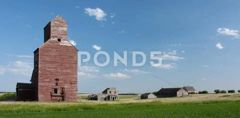 Ghost town on Canadian Prairies Stock Photos