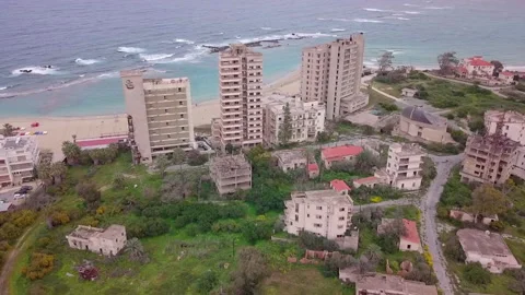 Ghost Town Cyprus "Varosha" Stock Footage 199981837
