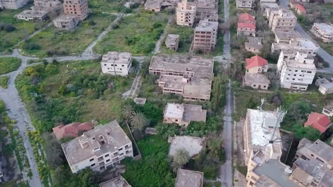 Ghost Town Cyprus "Varosha" Stock Footage 199981944