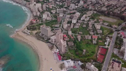 Ghost Town Cyprus "Varosha" Stock Footage 199985123