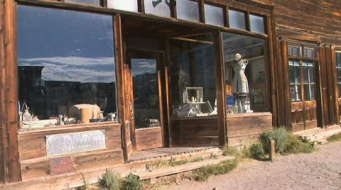 Ghost Town Merchants Stock Footage 519382