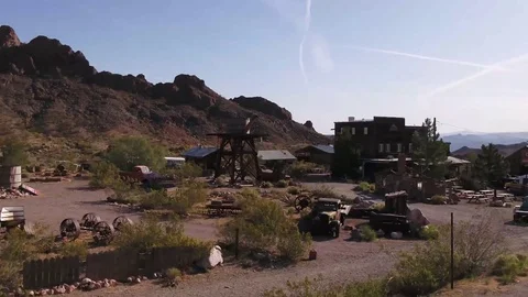 Ghost Town at Nelson Nevada Drone Aerials Video stock 77079250