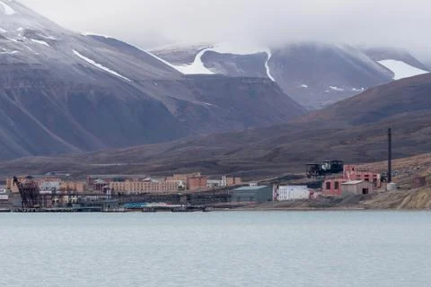 Ghost town Pyramiden, Svalbard Stock Photos