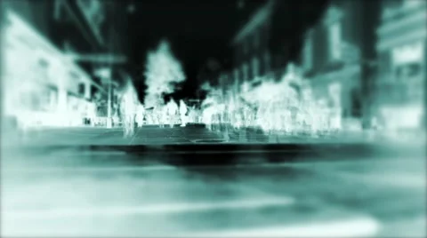 Ghost town,people walking in ghost town, Stock Footage 55436170