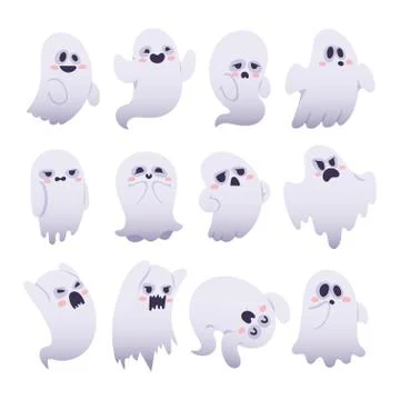 Ghost vector characters isolated Stock Illustration