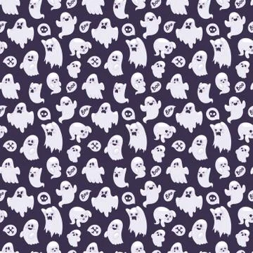 Ghost vector characters pattern Stockillustratie