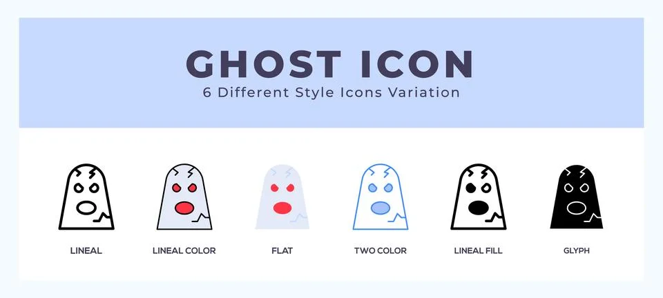 Ghost vector icons designed. icon symbol set. Stockillustratie