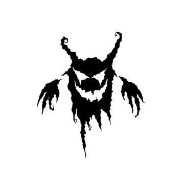 Ghost. Vector illustration. Isolated. Demon on white. Shadow. Stock Illustration