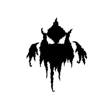 Ghost. Vector illustration. Isolated. Demon on white. Shadow. Stock Illustration