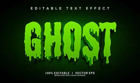 Ghost vector text effect with modern style design Stock Illustration