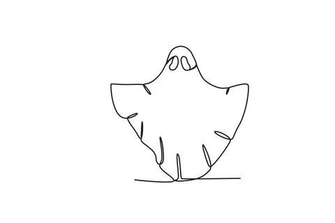 A ghost wandering scares Stock Illustration