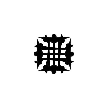 Ghost window icon. Simple style Halloween holiday poster background symbol... Stock Illustration