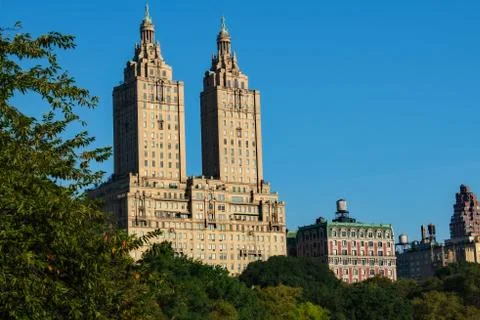 Ghostbusters Building from Central Park Foto stock