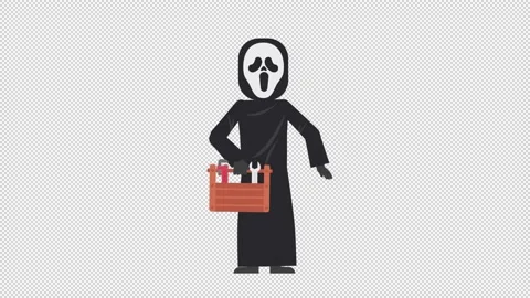 Ghostface Holding Toolbox Stock Footage 205059266