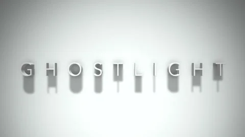 Ghostlight 3D title animation with shadows on a white background Stock Footage 297662032