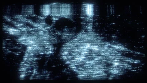 Ghostly Alien distorted footage Stock Footage 263899723