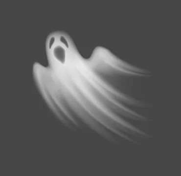 Ghostly Apparition on Dark Background Stock Illustration
